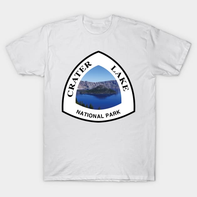 Crater Lake National Park shield T-Shirt by nylebuss